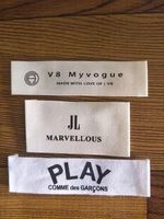 100% coton recyclé en coton tissé étiquette pour les vêtements