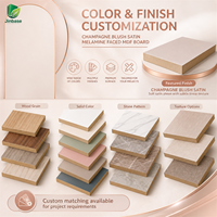 Panneau MDF mélaminé Jinbase 18 mm, rose champagne mat E0 1220x2440 mm, panneau de fibres à densité moyenne mélaminé pour meubles