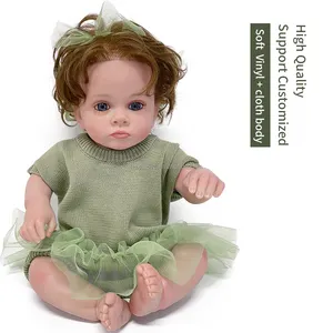 Bebe Reborn Dolls 22 Inch Tutti Painted Lifelike Baby Doll With Brown Hair Reborn Doll Munecas Reborn