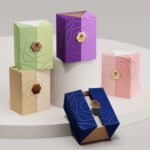 Scatola Regalo per Profumi Ecologica a Doppia Porta con Chiusura Magnetica, Personalizzabile, di Alta Gamma, per Cosmetici, con Coperchio a Libro e Laminazione Opaca - Product Image 2