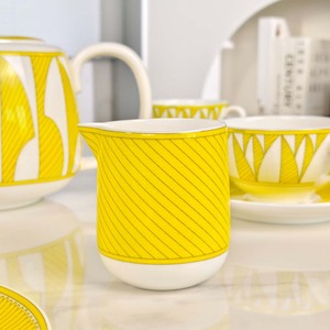 Premium 15-Piece Yellow Geometric Ceramic <b>Tea</b> <b>Set</b> Teapot Cup And Saucer For Afternoon <b>Tea</b> And Gifting - Product Image 3