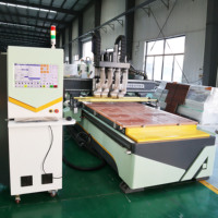 Machine de fraisage CNC ATC SHANSHU 9KW 4x8ft avec contrôle NC Studio, 3 axes, adsorption sous vide, pour la fabrication de meubles en bois, moteur servo à engrenages