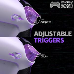 Kit paddle repap bianco gommato nero-nero Remap Back Button RISE4 Plus MAX Back con stop Click <span class=keywords><strong>Trigger</strong></span> per <span class=keywords><strong>Controller</strong></span> <span class=keywords><strong>PS5</strong></span> - Product Image 4