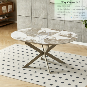 <span class=keywords><strong>Table</strong></span> à manger OKAY, style minimaliste, ovale, extensible, pour salon, décoration, extension papillon, <span class=keywords><strong>table</strong></span> moderne en pierre sintérisée - Product Image 1