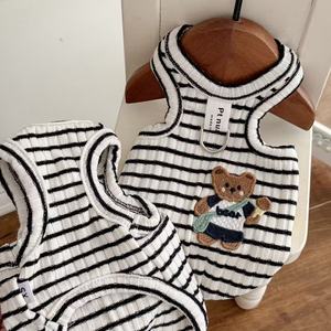 Summer pet <b>clothes</b> for dogs: thin vests, ice silk striped shirts, anti-shedding for <b>cats</b>, Bichon Frises, Teddy Bears, Schnauzers - Product Image 3