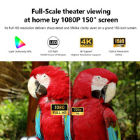 Projecteur vidéo 3D LED 4K intelligent pour la maison, la salle de classe et la chambre, avec Android Auto Beam, livraison gratuite, ROHS A45 850 Lumens