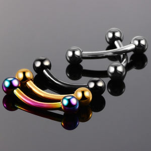 G23 titanio ceja plátano Piercings anillo 16G barra curva <span class=keywords><strong>labio</strong></span> anillos Snug Daith Helix Rook pendiente cartílago Tragus joyería - Product Image 6