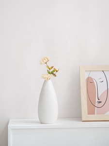 Jarrón de brotes de cerámica barato, 4 Uds., <span class=keywords><strong>jarrones</strong></span> de flores de porcelana nórdica blanca para porche, sala de estar - Product Image 4