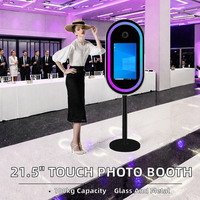 Photomaton miroir magique 21,5 pouces avec processeur Intel Core i5 6ème génération, écran tactile et anneau lumineux RGB pour événements et mariages