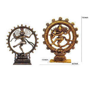 Estátua de Lord <span class=keywords><strong>Shiva</strong></span> em Metal para Decoração Externa, Artesanato Religioso, Estátua de <span class=keywords><strong>Bronze</strong></span> de <span class=keywords><strong>Shiva</strong></span> Dançante - Product Image 3