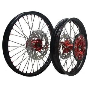 Комплект колес для мотоцикла Enduro CRF250R CRF450R, алюминиевая Ступица с ЧПУ, полный комплект колес для Супермото