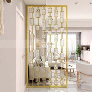 EX199 Modern Durable Stainless Steel Multi Functional <b>Wall</b> Divider Laser Cut Metal Interior Privacy <b>Screens</b> Living Room <b>Screen</b> - Product Image 5