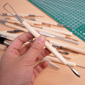 Kit d'outils en <span class=keywords><strong>bois</strong></span> pour poterie, <span class=keywords><strong>accessoires</strong></span> de sculpture pour argile polymère, ensemble de fournitures artistiques pour modelage céramique et <span class=keywords><strong>bois</strong></span> - Product Image 3