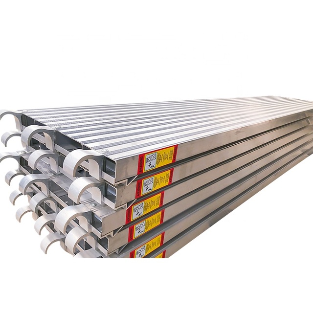 Aluminium Scaffold Plank 6061-T6 OSHA H Frames Plank Sizes 5x19" 7x19" 8x19" 10x19" ISO9001 Certified Stable