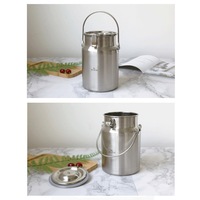 Bidon scellé en acier inoxydable avec poignée épaisse, bidon à lait, bidon à huile, petite boîte scellée avec boucle