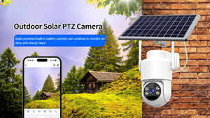كاميرا أمان لاسلكية خارجية تعمل بالطاقة الشمسية بدقة 4 ميجابكسل مع خاصية التحريك والإمالة واتصال 3G/4G LTE وواي فاي وبطارية ولوحة شمسية وبطاقة ذاكرة 256 جيجابايت - Product Image 2