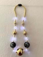 Collier Led clignotant de style populaire avec logo personnalisé Collier Jumbo Mardi Gras pour adulte Décorations de fête de bonne année avec de grosses perles