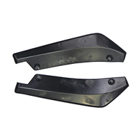 Lèvre arrière noir carbone brillant voiture pare-chocs spoiler Angle séparateur diffuseur Winglet Anti-crash modifié corps jupe latérale