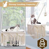 Cage pour animaux de compagnie personnalisable, classique, luxueuse, solide, bohème, imperméable, écologique, 100% coton, amovible, lavable, tissée à la main