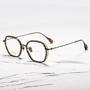 Gafas de titanio rectangulares de montura completa, color sólido, unisex, ligeras, para corrección de la visión en adultos - Product Image 2