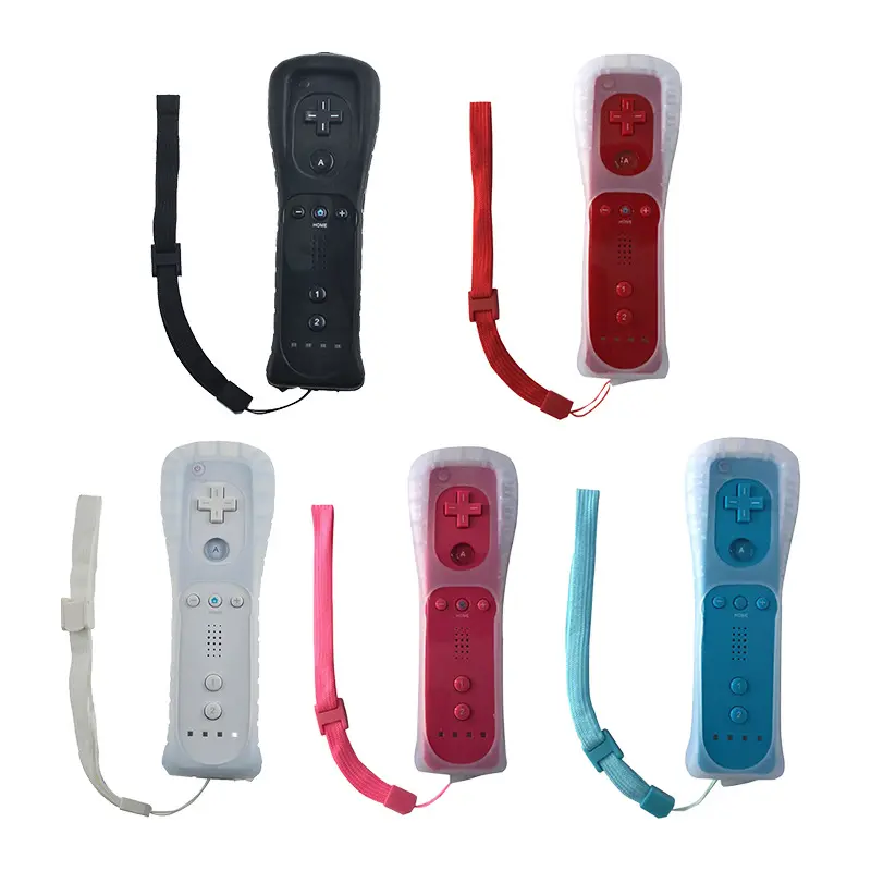 7 видов цветов беспроводные пульты дистанционного управления wiimote с силиконовым чехлом и ремешком для джойстика Wii