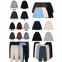 Sweat-shirt Aloe à fermeture éclair intégrale, style demi-zip, col rond, pantalon de jogging/pantalon droit pour hommes et femmes – Vente en gros