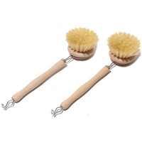 Tête de rechange en sisal et bois, brosse de cuisine durable à suspendre, grande vaisselle en hêtre et à pot