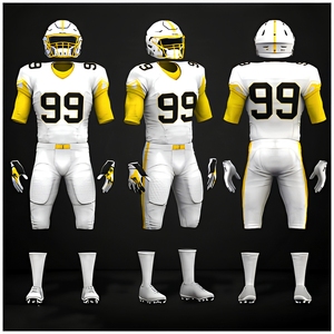 Ensemble de maillots de football américain personnalisés sublimés, impression intégrale, maillot en mesh, tenue d'équipe universitaire, vente en gros OEM - Product Image 2