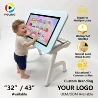 Table de jeu multi-touch, table de jeu numérique en bois imperméable, table d'étude interactive pour enfants, écran tactile Android intelligent