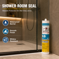 PINSU-KB Adhésif silicone imperméable et anti-moisissure pour la réparation des joints de cuisine et de salle de bain, 300 ml