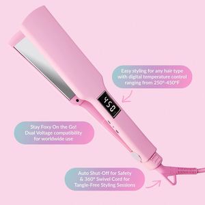 Plancha de Pelo Profesional Eléctrica de Titanio con Placas Flotantes Bloqueables, Pantalla LCD de Temperatura, Ideal para Uso Doméstico y Hotelero, la Más Vendida - Product Image 3