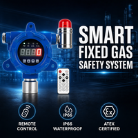 Détecteur de gaz fixe HIREP, moniteur de sécurité industriel mural, écran LED antidéflagrant, télécommande, IP66, ATEX, CE, alarme