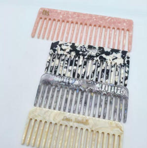 Accessoires <span class=keywords><strong>de</strong></span> cheveux personnalisés pour femmes, logo personnalisé, peigne à cheveux en acétate écologique avec étui en cuir PU personnalisé - Product Image 5