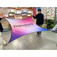 Bannière en tissu extensible imprimée sur mesure, bannière légère à tension pour événements en intérieur, affichage commercial et publicité d'entreprise