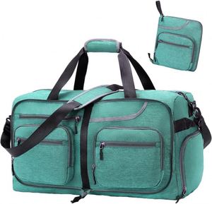 Bolsa de Viaje Impermeable, Plegable y Ligera con Compartimento para Zapatos, Bolsa de Fin de Semana - Product Image 6