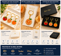 Gantungan Kunci Enamel Berlapis Emas Logo Kustom Warna Oranye Kesemek Bahan Zinc Alloy Liontin Buah Lucu MOQ Rendah Langsung dari Pabrik