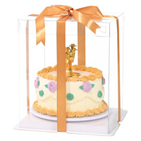 Boîte à gâteau transparente autoportante, écologique et étanche, en plastique, pour emballage de pâtisserie d'anniversaire, directement de l'usine, pour gâteaux de 4/6/8/10 pouces