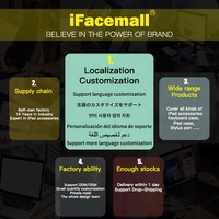 IFacemall - Nueva Funda Magnética con Teclado Táctil Retroiluminado Inalámbrico de Alta Gama para iPad 13 Air 6 2024 Pro 12.9 Pulgadas, Negro/Blanco, EE. UU.