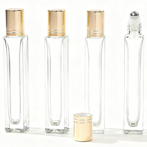 Amber Empty 2ml 5ml Essential Oil Perfume <b>10ml</b> Round Roll on Glass <b>Bottle</b> Package with Roller Ball - Product Image 1