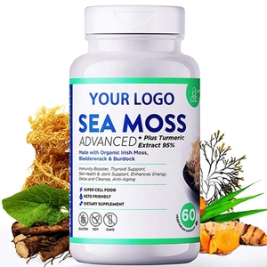 Private Label No Gummy Non GMO Bladderwrack Burdock Organic Irish <strong>Seamoss</strong> Sea Moss Capsules Pills <strong>Tablets</strong> - Product Image 1