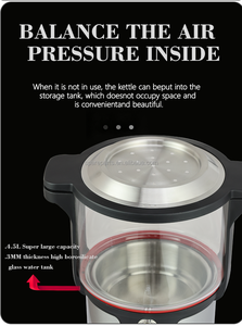 Appareils électroménagers de cuisine Bouilloire à thé turque automatique double Grande affichage numérique 5,6L Bouilloire à thé en verre silicate avec infuseur amovible - Product Image 3