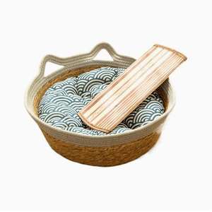 Katzen-Nest aus Weide, Ganzjahres-Nestmatte, Integriertes Kratzbrett und Haustierbett, Katzenzubehör - Product Image 6
