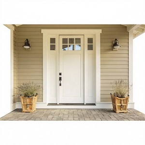 Puerta Exterior de Madera Sólida Insonorizada e Impermeable, Puerta de Entrada Moderna con Acabado de Superficie, Diseño de Entrada para Villa - Product Image 4