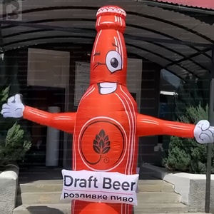 Grand modèle de mannequin gonflable de 2 m en forme de bouteille de bière/boisson, accessoire pour l'activation commerciale de marques de vin/boissons et les événements de bar - Product Image 4