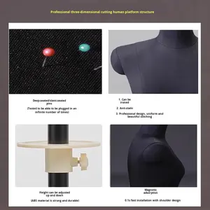 Shanmu Standard nazionale 84 taglio tridimensionale abbigliamento donna sarto Design modello <span class=keywords><strong>di</strong></span> insegnamento modello <span class=keywords><strong>di</strong></span> bambola a metà corpo - Product Image 3