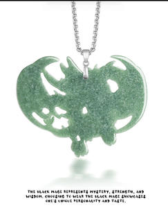 Colgante Infantil de Jade Natural Genuino Tridimensional Plateado, Diseño de Dragón Celestial, Cuentas Verdes de Jade Feicui, Recuerdo de Jade de Grado Hielo - Product Image 3