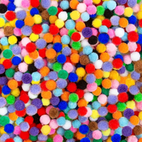 Pompons DIY 0.39 pouces, boules floues multicolores de la Saint-Valentin, pour la fabrication artisanale et les boules floues Hobby multicolores