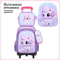 Sac à dos à roulettes pour enfants avec boîte à lunch intégrée - Mochilas Escolares