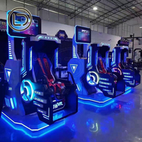 LeaderDream último asiento único 9D deporte interior adultos niños juego de disparos realidad Virtual VR 360 silla simulador de vuelo