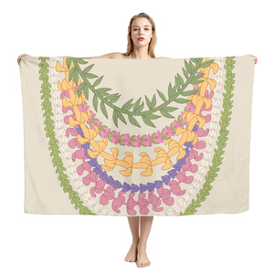 Sulu Luxury Print - Sarong de Lujo con Estampado Isleño, Estilo Hawaiano, Diseño de Conchas, Elegante, con Patrón Tropical, para la Playa - Product Image 3